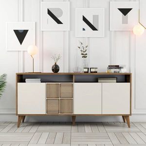 Consola, Hommy Craft, Milan 160, 160x78x35 cm, Maro/Crem imagine