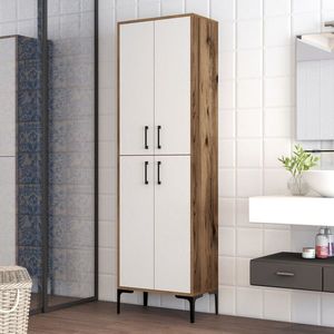 Dulap multifunctional, Hommy Craft, Berlin A, 60x200x35 cm, Nuc/Alb imagine