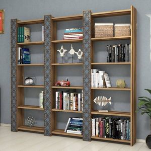 Corp biblioteca, Hommy Craft, City 3, 184.6x170x24.2 cm, Nuc / Calcedonie imagine