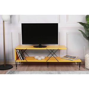 Comoda TV, Kalune Design, Street, 120x40x30 cm, Galben imagine