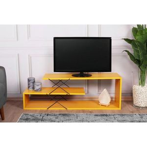 Comoda TV, Kalune Design, Zigzag, 120x40x30 cm, Galben imagine