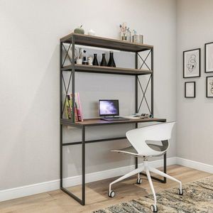 Birou, Kalune Design, Mercan, Negru / Pin imagine