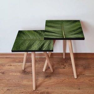 Set masute 2 piese, Leona, 2SHP103, Verde imagine