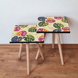 Set masute 2 piese, Leona, 2SHP139, Multicolor imagine