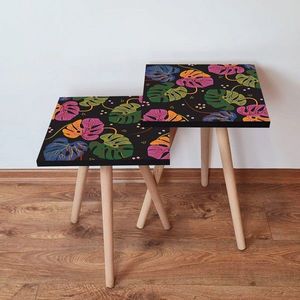 Set masute 2 piese, Leona, 2SHP141, Multicolor imagine