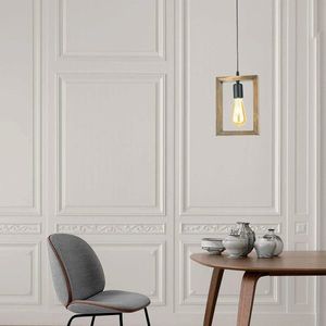 Lustra, Beacon, 890BCN1101, Lemn de carpen, Nuc / Negru imagine
