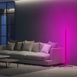 Lampadar, Curlux, 395NGR1105, Corp din aluminiu, 120 cm, Invelis electrostatic, Mov imagine