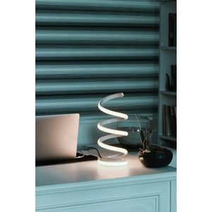 Lampa de masa, Curlux, 509CRL1114, Aluminiu, Alb imagine