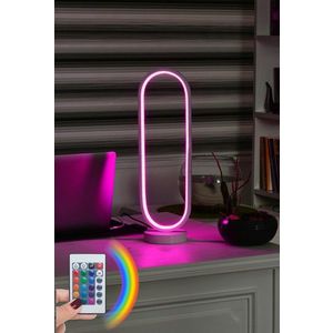 Lampa de masa, Curlux, 509CRL1117, Aluminiu, Multicolor imagine