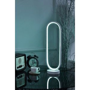 Lampa de masa, Curlux, 509CRL1118, Aluminiu, Alb imagine