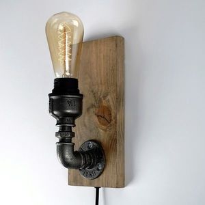 Lampa de masa, Evila Originals, 791EVL1550, Lemn, Negru/Argintiu imagine