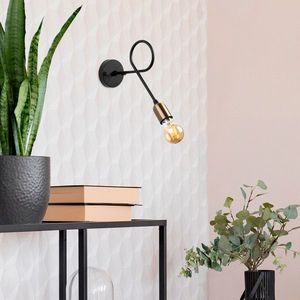 Aplica de perete, Fulgor, 942FLG2131, Metal, Negru/Maro antic imagine