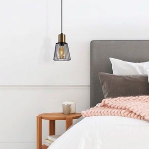 Lustra, Fulgor, 942FLG1398, Metal, Negru/Maro antic imagine
