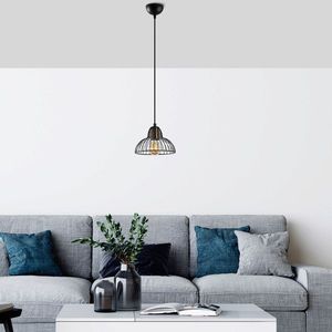 Lustra, Fulgor, 942FLG1433, Metal, Negru/Maro antic imagine