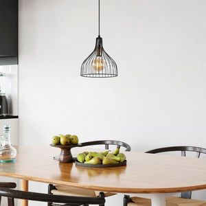 Lustra, Fulgor, 942FLG1263, Metal, Negru/Maro antic imagine