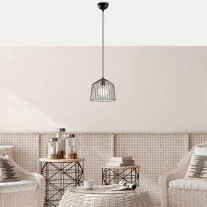 Lustra, Fulgor, 942FLG1416, Metal, Negru/Maro antic imagine