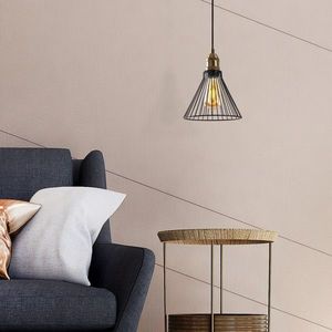Lustra, Fulgor, 942FLG1237, Metal, Negru/Maro antic imagine