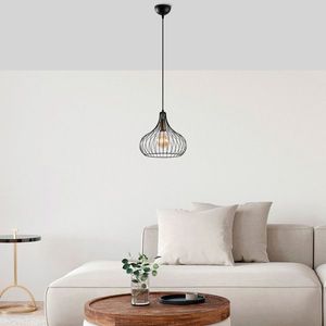 Lustra, Fulgor, 942FLG1601, Metal, Negru/Maro antic imagine