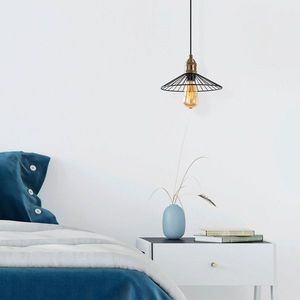 Lustra, Fulgor, 942FLG1223, Metal, Negru/Maro antic imagine