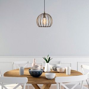 Lustra, Fulgor, 942FLG1243, Metal, Negru imagine