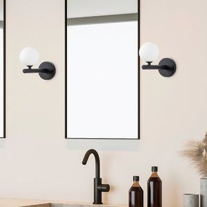 Aplica de perete, Fulgor, 942FLG1280, Metal, Alb/Negru imagine