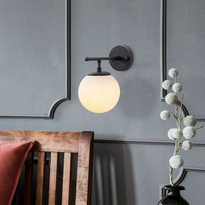 Aplica de perete, Fulgor, 942FLG2151, Metal, Negru / Crem imagine
