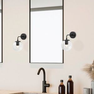 Aplica de perete, Fulgor, 942FLG1327, Metal, Negru imagine