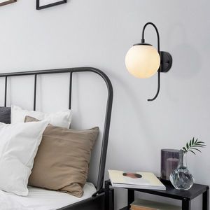 Aplica de perete, Fulgor, 942FLG2126, Metal, Negru / Crem imagine