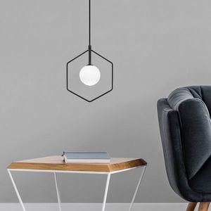 Lustra, Fulgor, 942FLG1123, Metal, Alb/Negru imagine