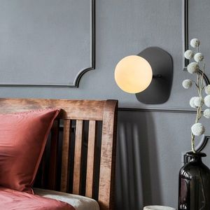 Aplica de perete, Fulgor, 942FLG1379, Metal, Negru / Crem imagine