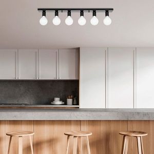 Lustra, Fulgor, 942FLG2503, Metal, Alb/Negru imagine