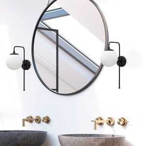 Aplica de perete, Fulgor, 942FLG1330, Metal, Alb/Negru imagine