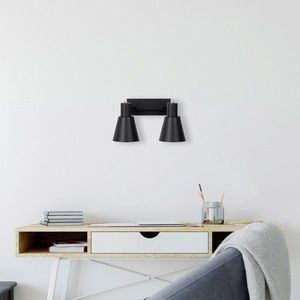 Aplica de perete, Fulgor, 942FLG2194, Metal, Negru imagine