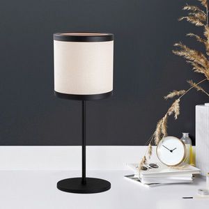 Lampa de masa, Fulgor, 942FLG1818, Metal, Alb/Negru imagine