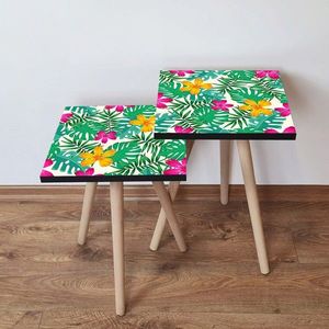 Set masute 2 piese, Leona, 2SHP206, Multicolor imagine