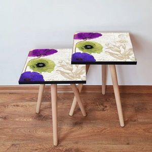 Set masute 2 piese, Leona, 2SHP310, Multicolor imagine