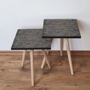 Set masute 2 piese, Leona, 2SHP329, Antracit imagine