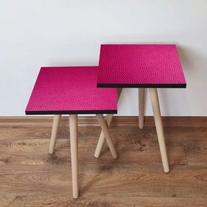 Set masute 2 piese, Leona, 2SHP366, Fucsia imagine
