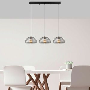 Lustra, Fulgor, 942FLG1608, Metal, Negru/Maro antic imagine