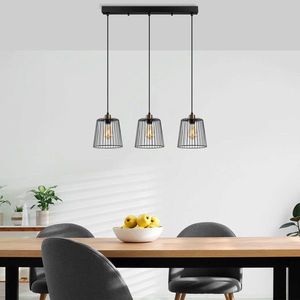 Lustra, Fulgor, 942FLG1489, Metal, Negru/Maro antic imagine