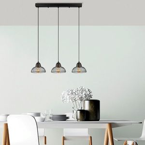 Lustra, Fulgor, 942FLG1434, Metal, Negru/Maro antic imagine