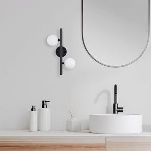 Aplica de perete, Fulgor, 942FLG1283, Metal, Alb/Negru imagine