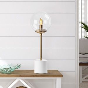 Lampa de masa, Fulgor, 942FLG1835, Metal, Alb imagine