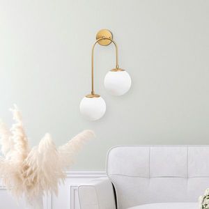 Aplica de perete, Fulgor, 942FLG2120, Metal, Auriu imagine