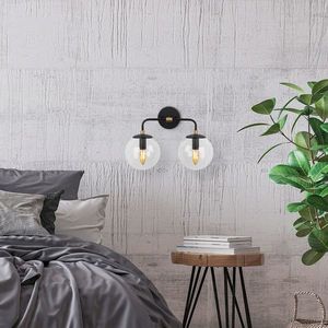 Aplica de perete, Fulgor, 942FLG2177, Metal, Negru/Maro antic imagine