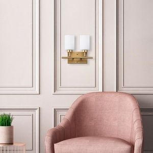 Aplica de perete, Fulgor, 942FLG2210, Metal, Auriu imagine