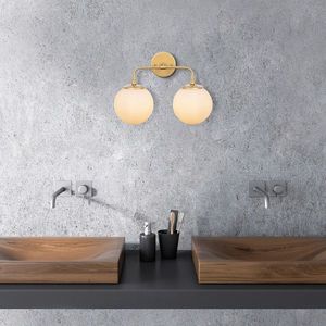 Aplica de perete, Fulgor, 942FLG2174, Metal, Auriu imagine