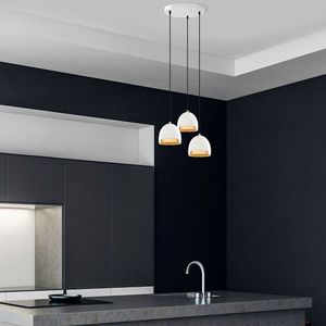 Lustra, Fulgor, 942FLG1483, Metal, Alb/Auriu imagine