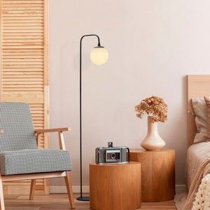 Lampadar, Fulgor, 942FLG1340, Metal, Negru / Crem imagine