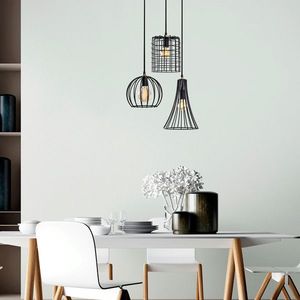 Lustra, Fulgor, 942FLG1250, Metal, Negru/Maro antic imagine